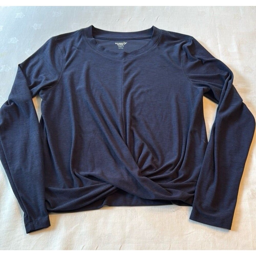 Old Navy Blue wrap shirt Size L